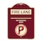 Signmission Fire Lane No Parking $250 Fine W/ No Parking Heavy-Gauge Aluminum Sign, 24" x 18", BU-1824-24014 A-DES-BU-1824-24014 - alternate 1